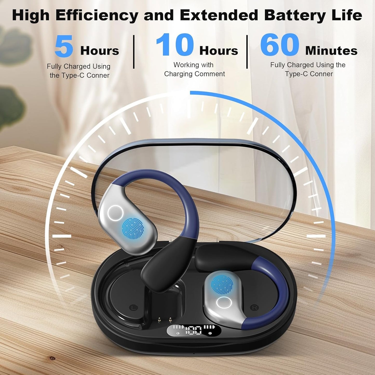 ECOUTEURS OWS SANS FIL SPORT AVEC CROCHET D'OREILLE