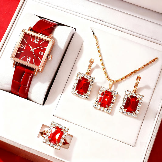 Ensemble Montre & Bijoux Femme – Raffinement & Éclat